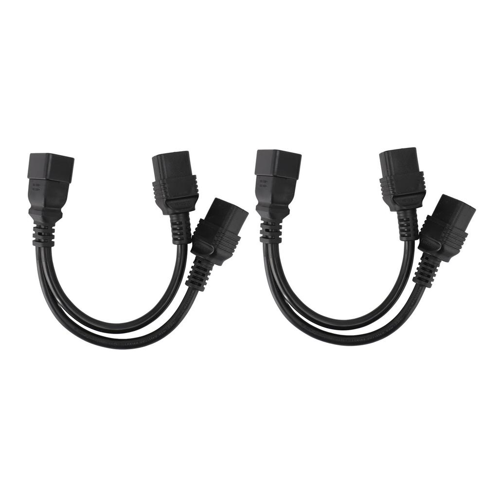 Dual IEC320 C19 Female To IEC320 C20 Male Power Cord Y Type Splitter IEC320 C19 To C20 Splitter