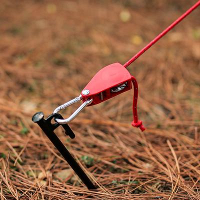 Outdoor Camping Thicken Pulley Rope Adjustable Tent Canopy Rope Lifting Pulley Hook Tent Canopy