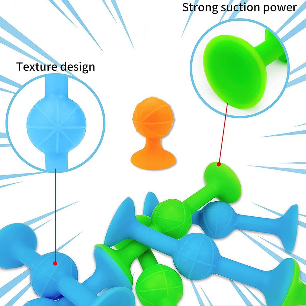 12pcs Dart Suction Cup Soft Silicone Suction Cup Game Set Stress Relief Puzzle Suction Cup Toy