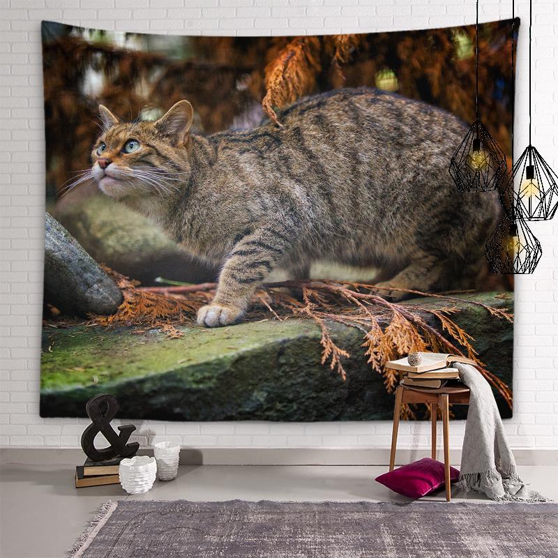 Cute Cat Tapestry Background Wall Art Decoration Wall Hanging Bedroom Dormitory Room Kawaii Home Decoration