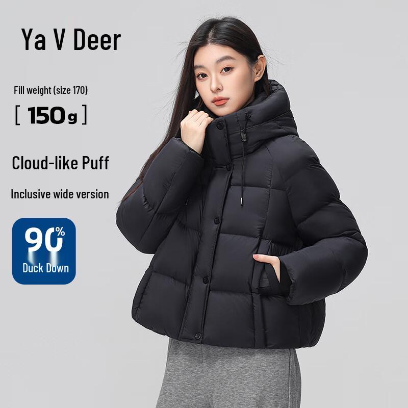 

Yalu Women s Ultra-Light Puffy Hooded Down Jacket M