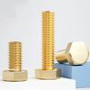 1-30pcs Brass Hex Screws M3 M4 M5 M6 M8 M10 M12 Length 6mm-100mm Metric Thread External Hexagonal External Copper Bolts