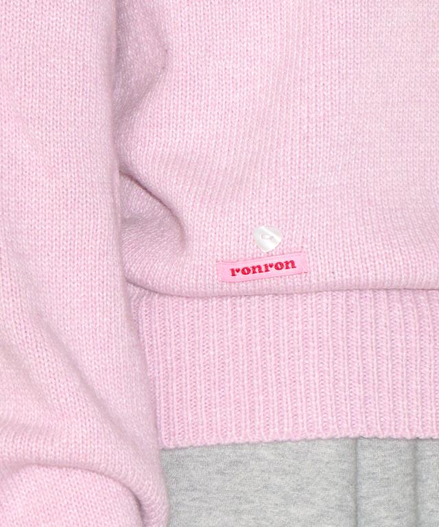 RONRON Daily Soft V Neck Knit Pink
