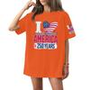 Damen Rundhals Bedrucktes Kurzarm T-Shirt Top