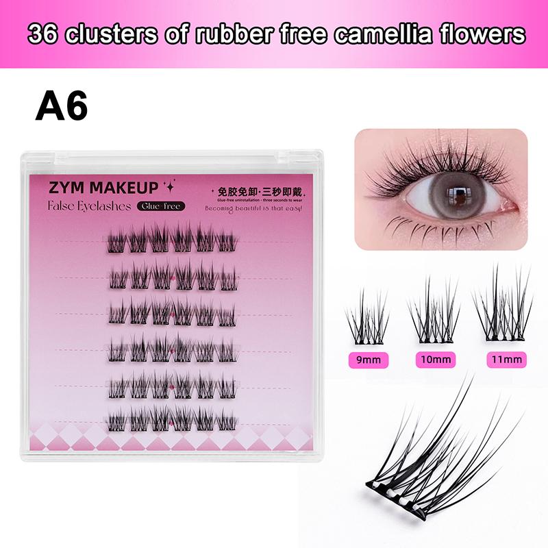 1 Box Self Adhesive Eyelash,Pre Glued Eyelash,Cluster Eyelash,No Need Glue,Easy To Put On, Diy Eyelash Extension