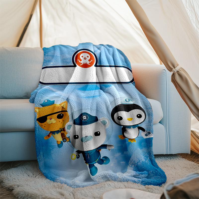 The Octonauts Theme Printed Blanket - Perfect for Couch, Bed, Travel & Outdoor Use | Machine Washable, Cozy & Durable.