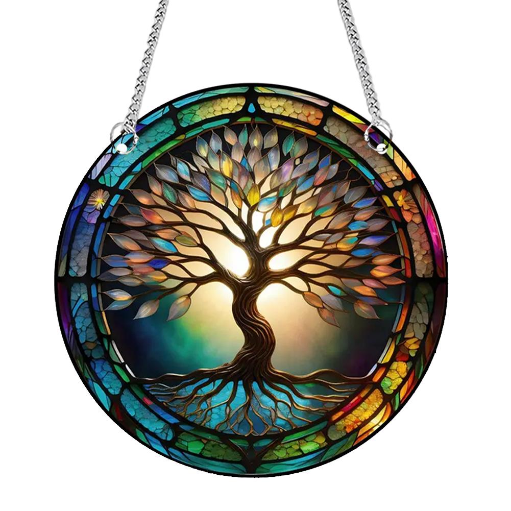 Suncatcher Panel Sun Catchers Wall Hanging Decor with Chain and Hook Acrylic Home Decoration Panel Door Sign Hanging Decoration