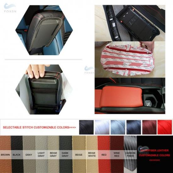 Beige Leather Console Armrest Box Cover For Honda Accord 9th Gen 2014 2015 2016