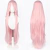 Parrucca Cosplay Lunga Dritta 100CM Multicolore Rosa Biondo Nero Parrucca Costume Anime Parrucca Cos Sintetica Universale Parrucca per Uso Quotidiano Feste