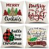 Christmas Pillowcase Combination Multi-patterned Cushion Party Festive Sofa Living Room Pillowcase Pillowcase