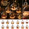 12 Pack Lighted Christmas Ornaments, Battery Operated Christmas Balls, Hanging Tree Decor with 3 Button Cell Batteries,