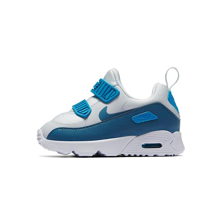 

New Nike Air Max 90 Low-Top Running Shoes White Blue TD Infant And Toddler 881924-006 22