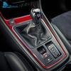 Real Soft Carbon Fiber Sticker For Seat Leon 2017 2018 2019 LHD RHD Car Gear Shift Outer Frame Panel Trim Interior Accessories