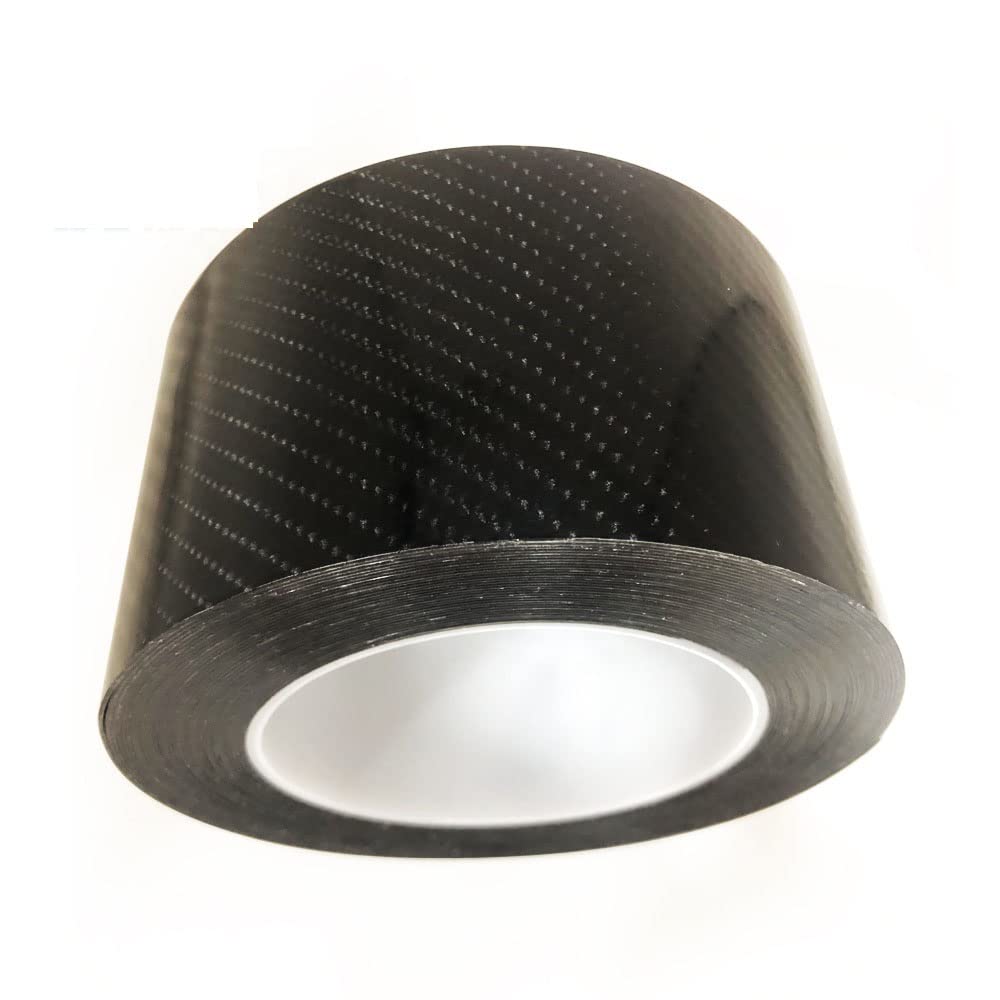 Scuff Protection 5D Carbon for Car Door Side Step and Door Edge Mouldings x Tape-on Film, Black, Doors, Edges, Guards, (10cm 5m)