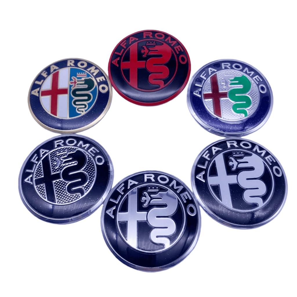 GTAM-Car Front Hood and Rear Trunk Emblems, 7 Colors Logo Badge for Alfa Romeo 159 Giulietta Stelvio 4C MITO Giulia Spo, 20Pcs Mjk895