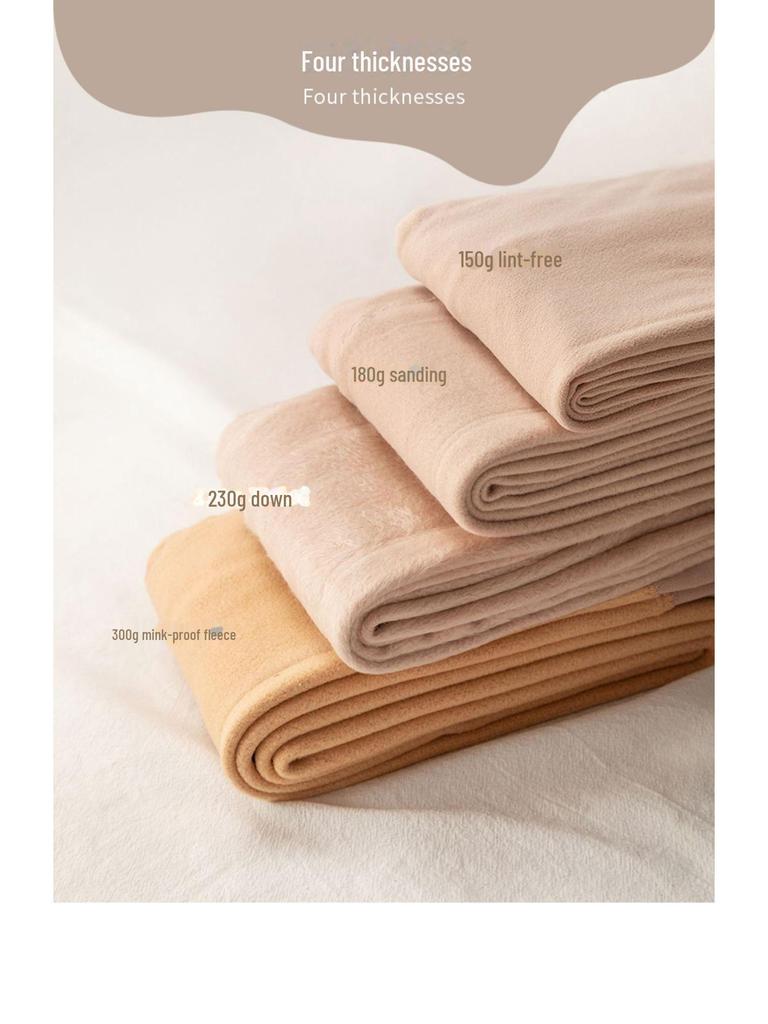 Women's Double-Layer Nude Pantyhose with Removable Button, Plus Velvet for Autumn and Winter