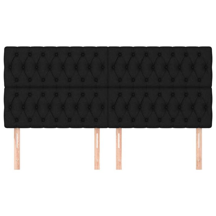Tête de lit - Maison Exclusive - Noir - 180 x 7 x 118/128 cm - Hauteur réglable