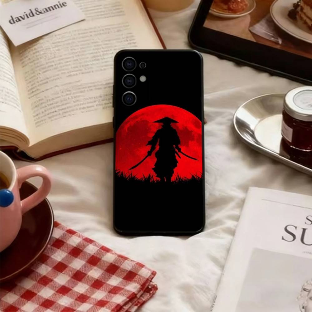 Japanese Bushido Samurai  Phone Case Black Silicone Soft For Samsung S25,S24,S21,S22,S23,S30,Ultra,S20,Plus,Fe,Lite