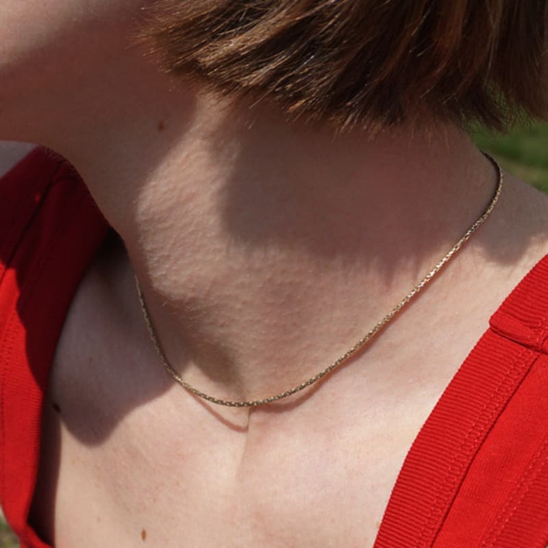 

OURPIERRE STRING ROPE CHAIN NECKLACE VERMEIL OS