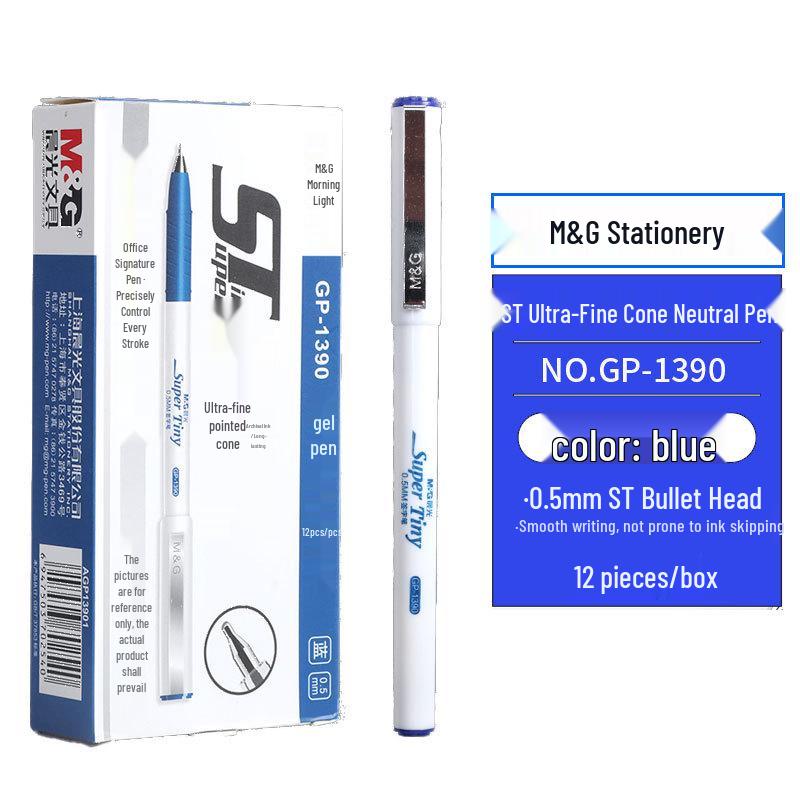MG GP-1390 Neutral 0.5mm Bullet Tip Signature Pen with Pull-off Cap for Student Exams. 0.5mm