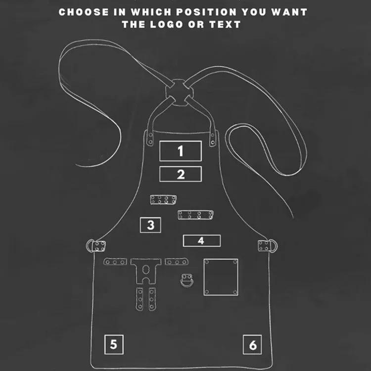 Custom Logo PU Leather Apron: Waterproof, Oil-Proof Cover for BBQ, Baking, & Work