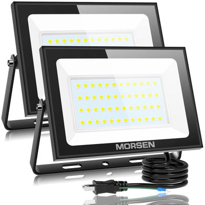 MORSEN Floodlight 80W 2 sady LED 10000LM 6500K Ultra tenké 100V světelné zařízení Pracovní světlo Venkovní světlo Stavební světlo Venkovní Voděodolné