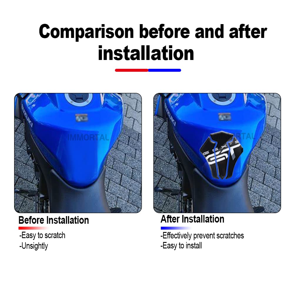 Wodpice Motorcycle Fuel Tank Protector for GSX-S1000GT 2022 2023, Waterproof Fuel Tank Side Traction Pad, Anti-Slip Fuel Tank Sticker