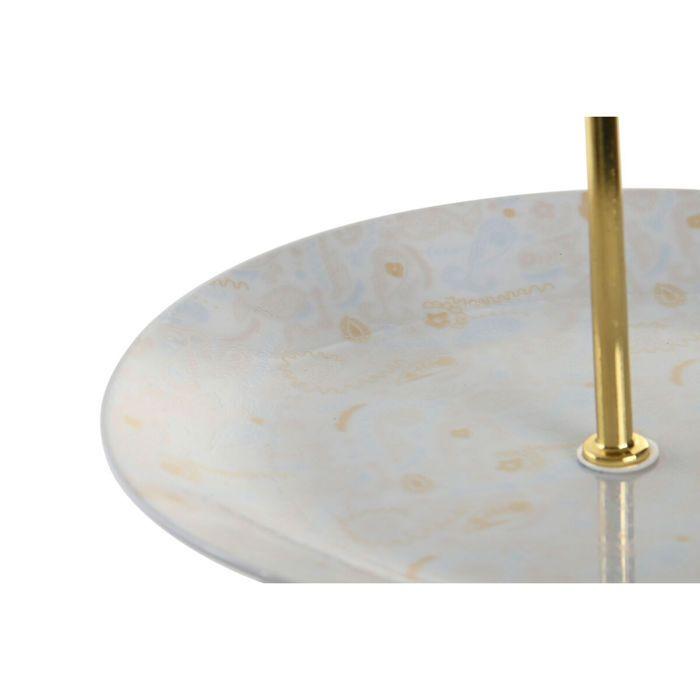 Corbeille À Fruits - DKD HOME DECOR - Porcelaine Et Métal - Bleu/Rose - Élégante - Pour Adultes