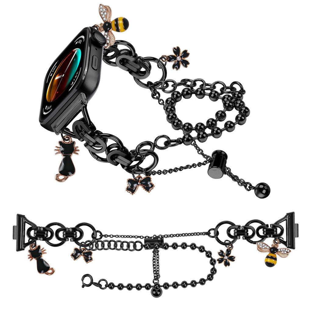 Galwanizowany Metalowy Pasek z Podwójnym Ogniwem do Huawei Watch Fit 3/Watch 4/4 Pro Pasek do Zegarka Sznurek Regulowany