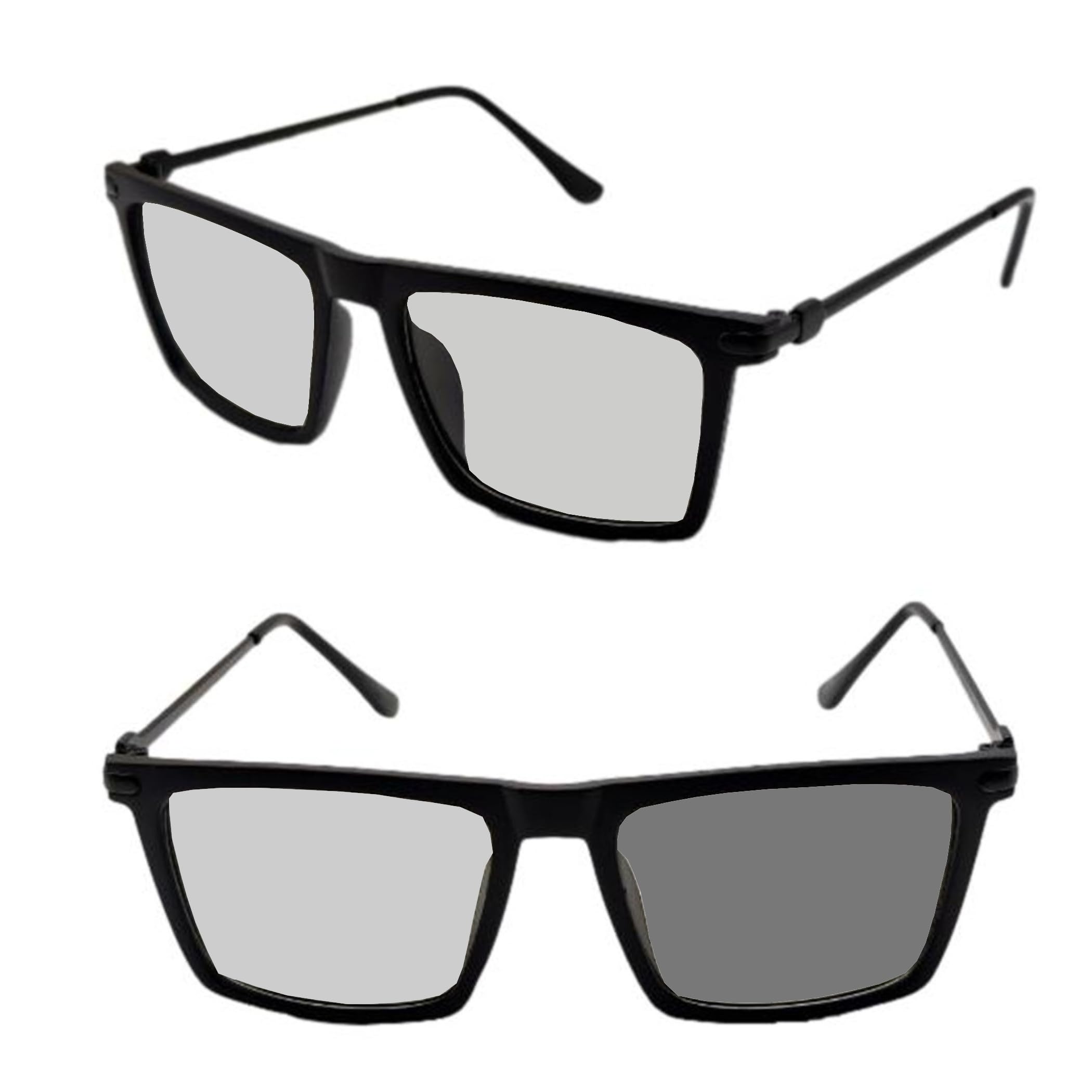 

REONAS Polarized Photochromic Discoloration for UV400 Protection Men s Sunglasses, Square, Gray, Driving, Fishing, серый