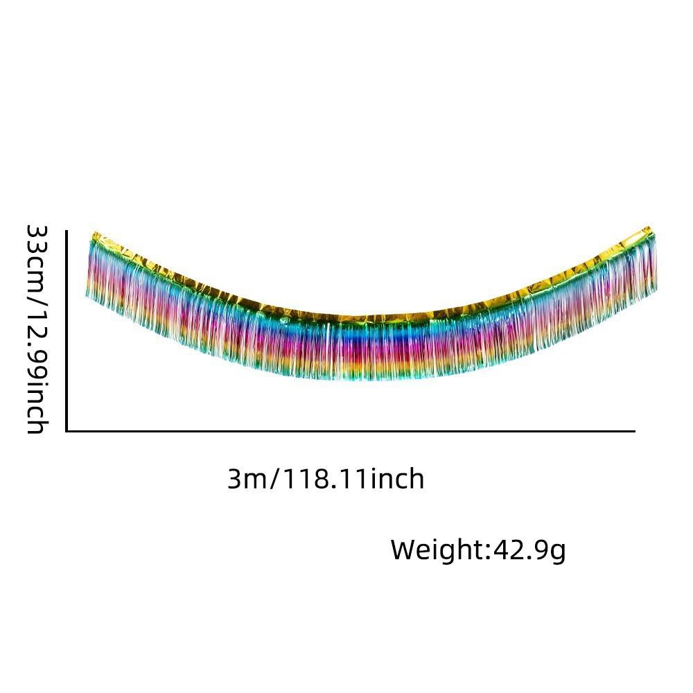 

Stunning Black And Silver Edge Gradient Rainbow Banner For Party Wall Decoration StyleC