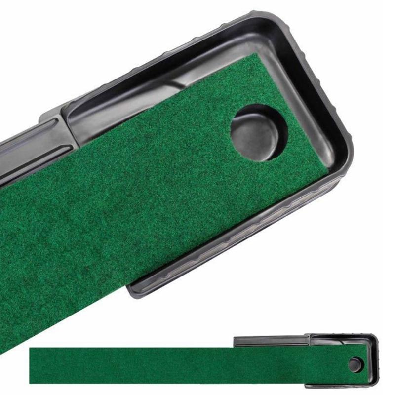 Golfing Putting Mat Golfing Putting Practice Hole Putting Training Device with Auto Return Function for Indoor Outdoor