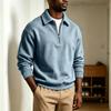 Men's Zip Up Long Sleeve Sweatshirt with Collar Casual Athletic Top