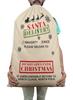 Printtoo 2 Pcs Large Santa Sacks with Drawstring Canvas Xmas Gifts Bags for Kids Christmas 27x20 Inch