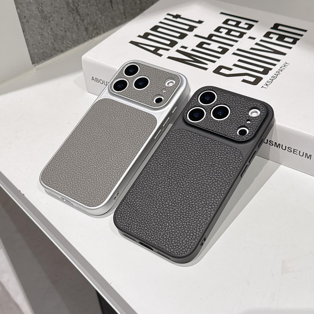 Lychee Grain Phone Case For For Iphone 17 16 15 14 Plus 13 12 Pro Max Shockproof Litchi Skin Texture PU Leather Case Cover
