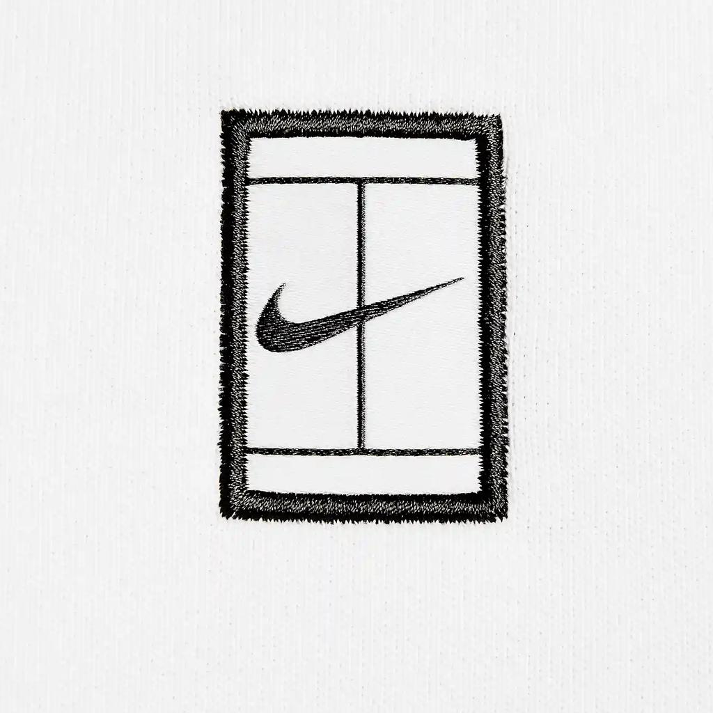 Nike Vzorovaná Vyšívaná Mikina s Kulatým Výstřihem a Dlouhým Rukávem Pánská mikina Bílá FZ7521-100