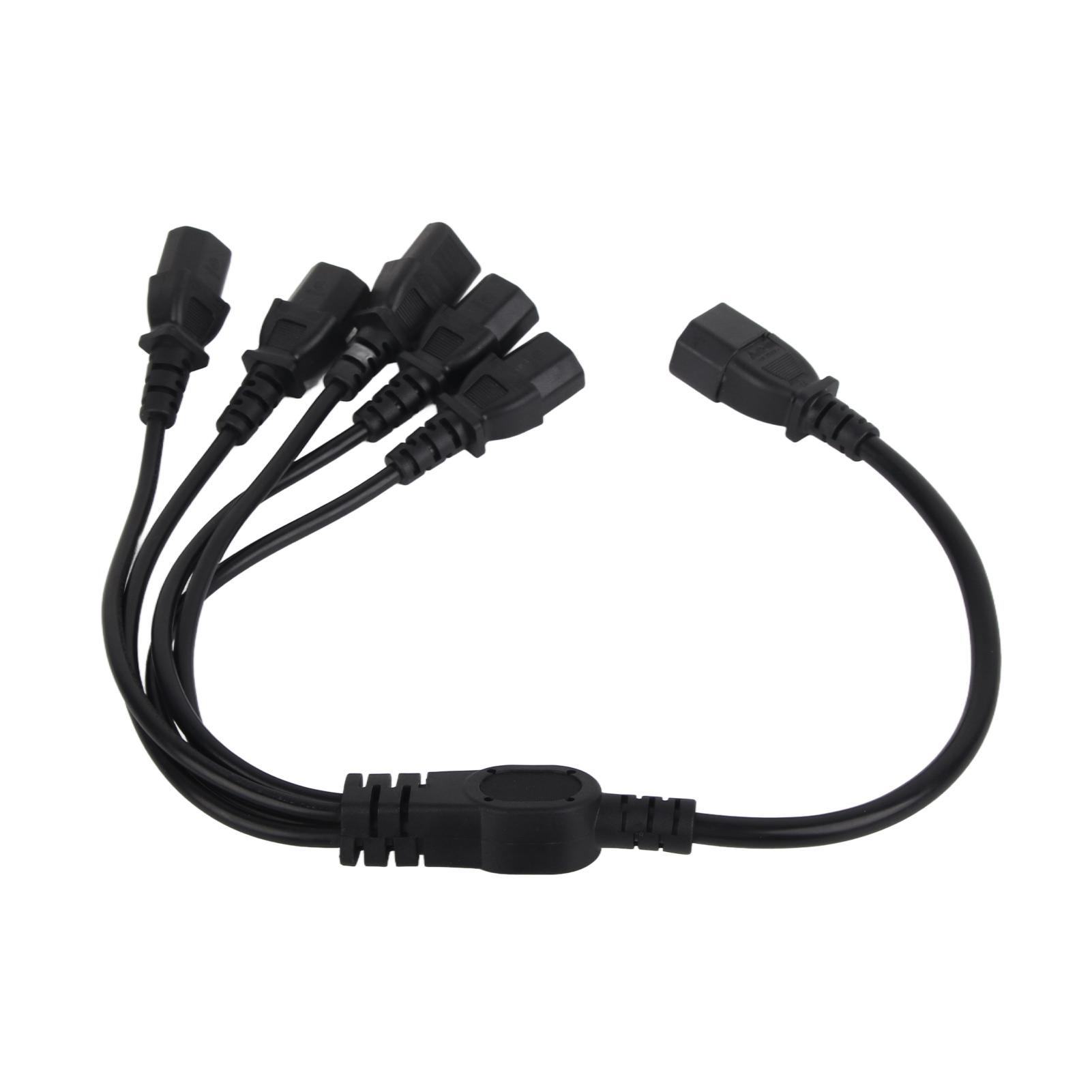 

UPS PDU C14 to 5 X C13 Power Adapter Cable Male to Female 10A 250V Y Splitter Power Adapter Cable 1.6ft