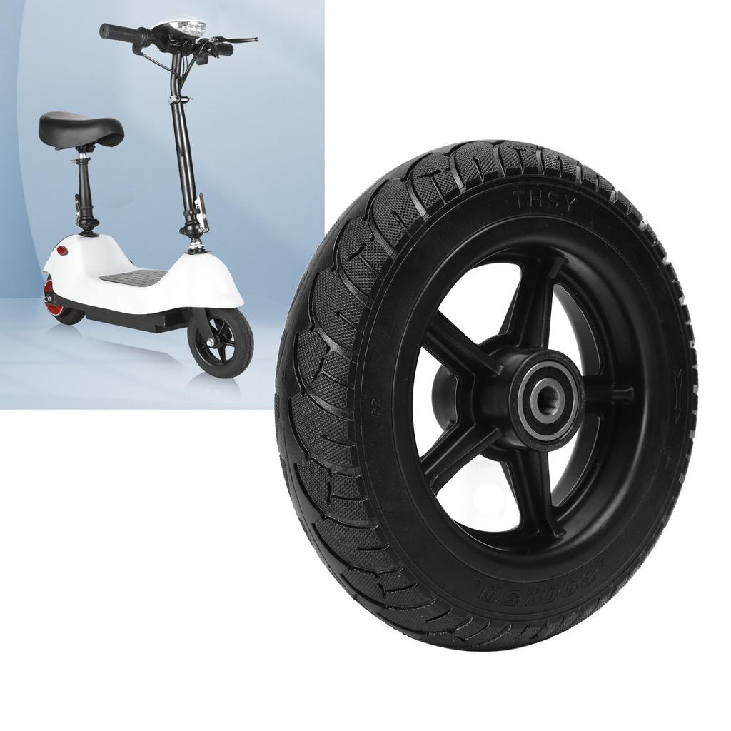 Electric Scooter Tire 8 Inch Prevent Slip Shock Absorbing Explosion Proof Solid Scooter Front Wheel Hub Tyre