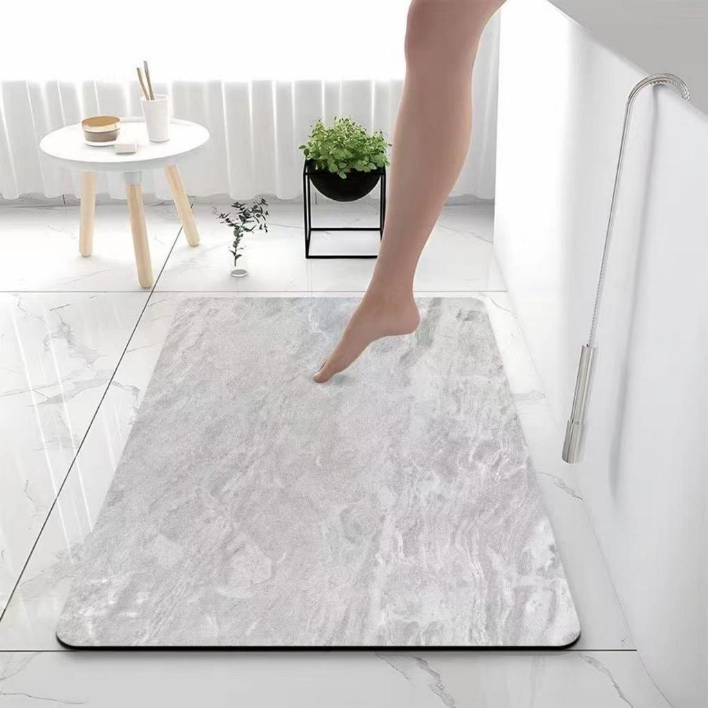 Diatom Thickening Printing Mat Bathroom Bath Nonslip Carpets In Wash Basin Bathtub Side Floor Rug Shower Room Doormat Memory Foam 3d Pad