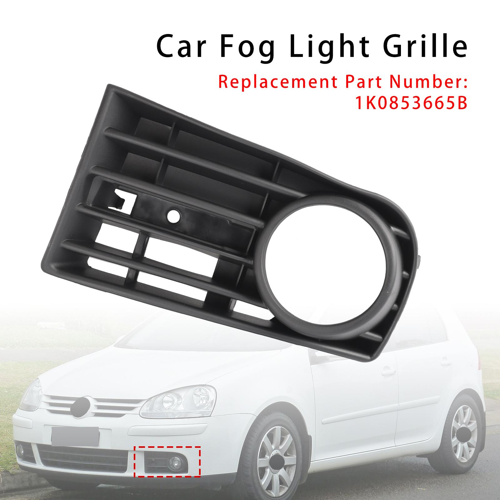 Front Left Side Bumper Grille Fog Light Grill For VW Golf V MK5 2003-2009