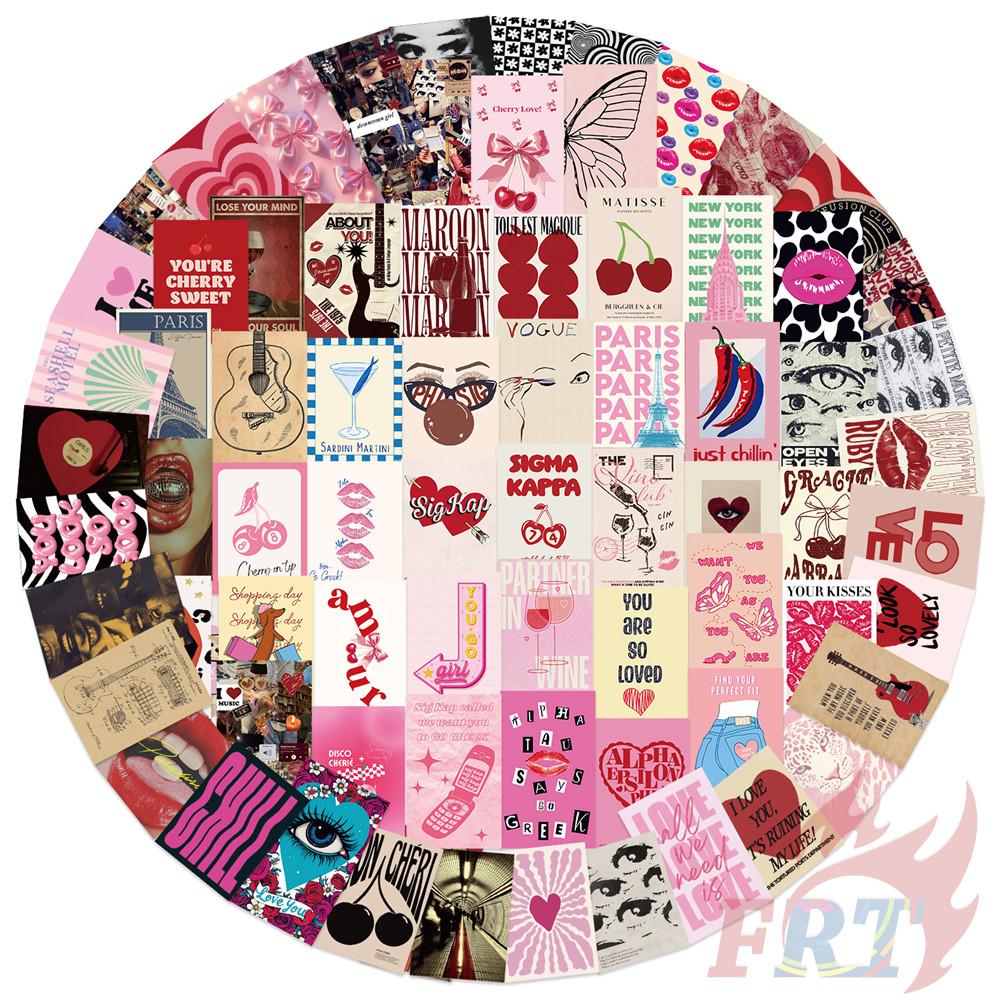 100 Stück/Set Downtown Y2K Girls Art Series 03 Mini-Poster-Aufkleber DIY Mode-Abziehbilder Aufkleber