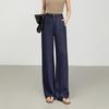Cool Lyocell Tencel Linen Wide Leg Pants Women's Summer Thin Linen Old Money Style Loose High Waist Straight Pants