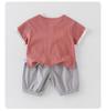 Summer Cartoon Patch Baby T-Shirt & Pants Set