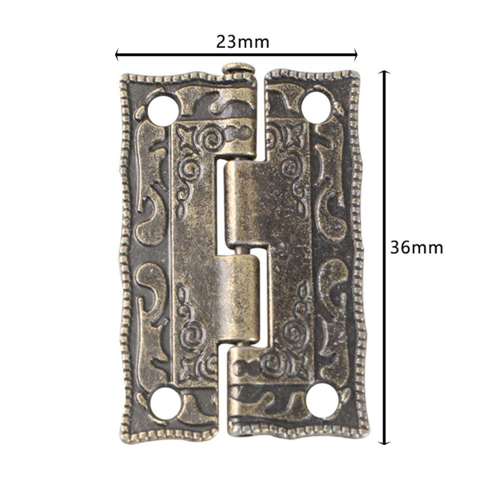Door Hinges Hinges 4pcs Antique Printing Easy To Install Retro Design With Screws Zinc Alloy Vintage Wooden Boxes