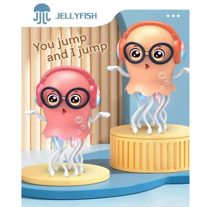 Dancing Jelly Fish Toy Smart Tentacle Explorer With Led Lights Music Automatic Obstacle Sensor Toy
