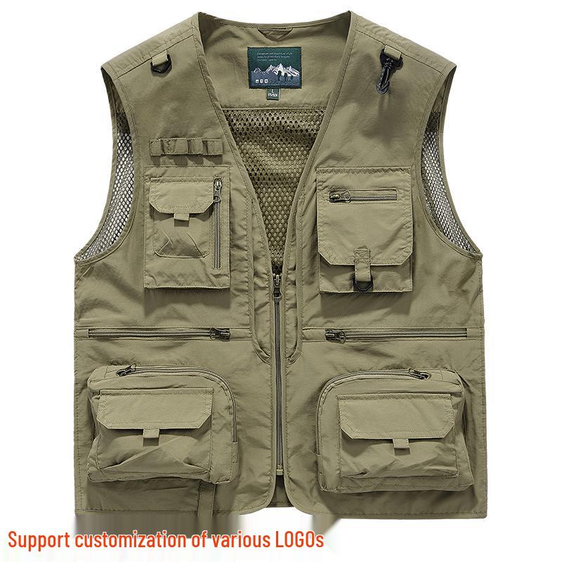 Men's Quick-Dry Multi-Pocket Outdoor Photography Vest