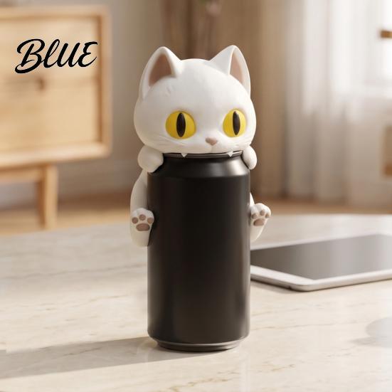 Niche Desk Storage 3D Printed Bat Can Holder Funny Cartoon Vampire Cat Stand Unique Gift for Standard Soda Cans Halloween Desktop Decor Novelty