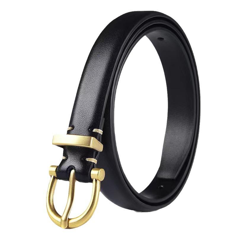2025 New Women's Fashionable Leather Pin Buckle Belt for Jeans - Versatile and Stylish