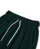 A Note Cutoff Wide Half Sweatpants Deep Green