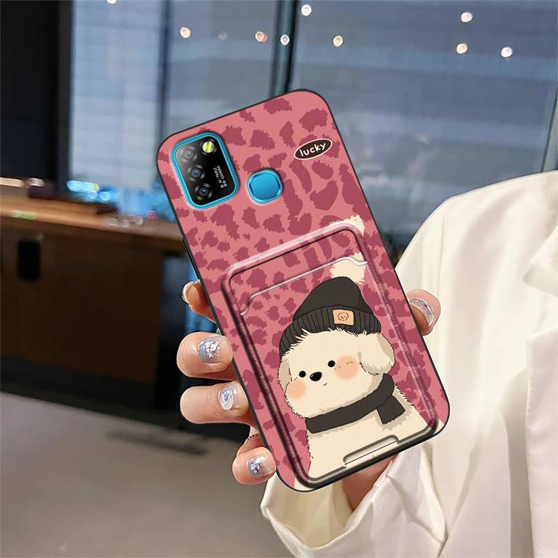 TPU protective Phone Case For infinix X657/Smart5/HOT10 lite Anti-dust Back Cover Cartoon Full wrap Card sleeve Silicone